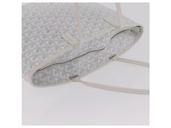 GOYARD Herringbone Artois PM Tote Bag PVC Leder Weiß Auth 204894SM - Ansicht 8