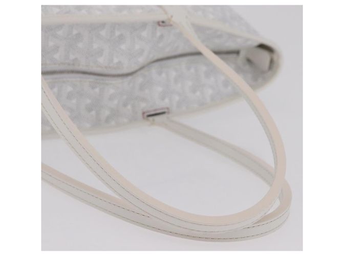 GOYARD Herringbone Artois PM Tote Bag PVC Leder Weiß Auth 204894SM - Ansicht 9
