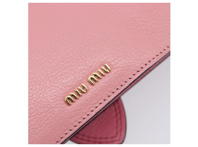 Borsa a tracolla Miu Miu Madras Bijoux in pelle Rosa Oro Auth ka6353V D'oro - vista 19