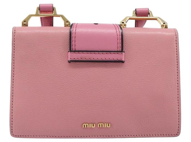 Borsa a tracolla Miu Miu Madras Bijoux in pelle Rosa Oro Auth ka6353V D'oro - vista 2