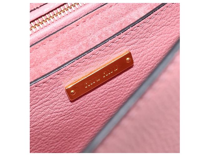 Borsa a tracolla Miu Miu Madras Bijoux in pelle Rosa Oro Auth ka6353V D'oro - vista 23