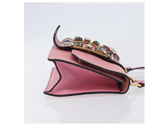 Borsa a tracolla Miu Miu Madras Bijoux in pelle Rosa Oro Auth ka6353V D'oro - vista 3