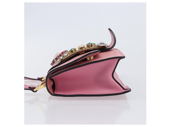 Borsa a tracolla Miu Miu Madras Bijoux in pelle Rosa Oro Auth ka6353V D'oro - vista 4