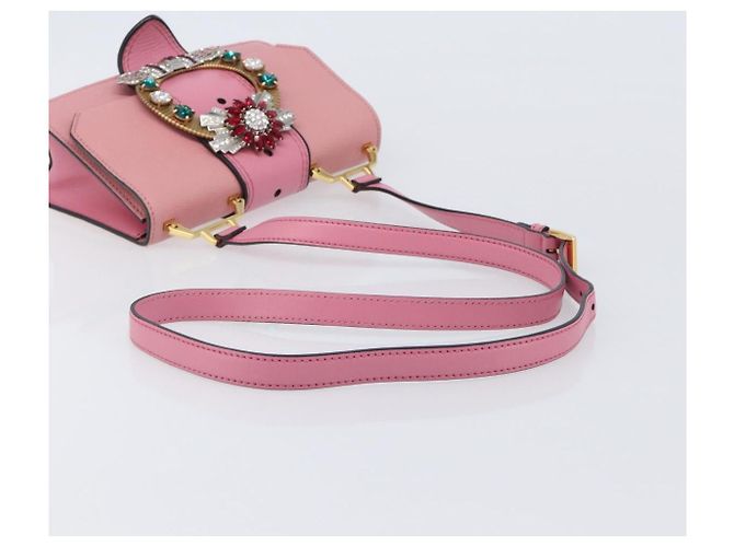 Borsa a tracolla Miu Miu Madras Bijoux in pelle Rosa Oro Auth ka6353V D'oro - vista 7