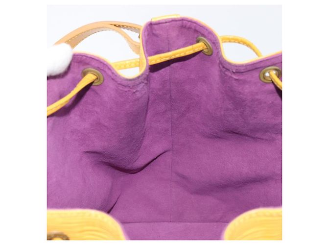 Borsa a tracolla LOUIS VUITTON Epi Petit Noe Gialla M44109 LV Auth ep16236 Giallo - vista 19