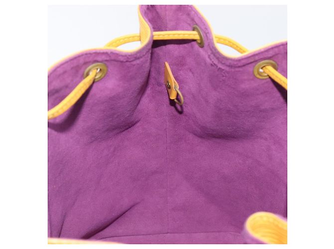 Borsa a tracolla LOUIS VUITTON Epi Petit Noe Gialla M44109 LV Auth ep16236 Giallo - vista 20