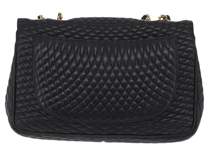 Bolsa de Ombro com Corrente Bally em Couro Preto e Tom Dourado Auth BA16159A - vista 2