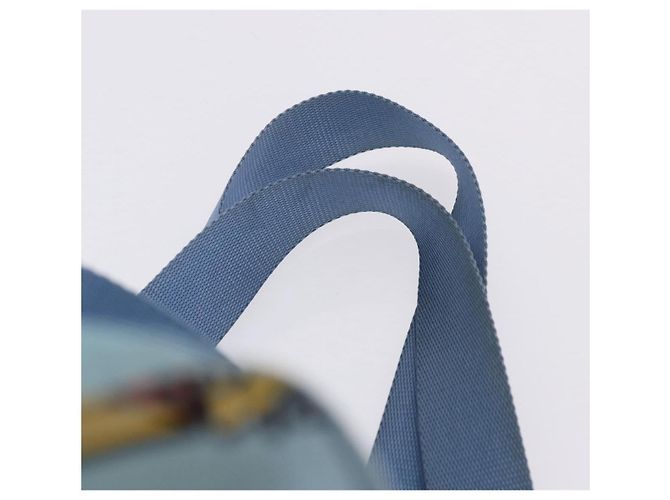 Mochila PRADA Nylon Azul Claro Plata Auth 200461 - vista 17
