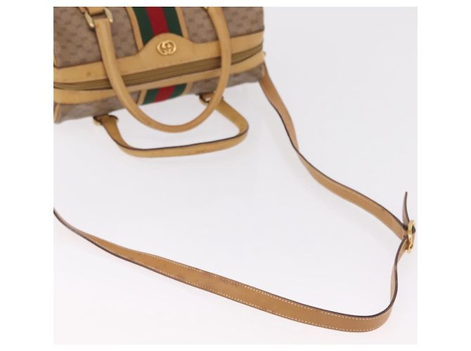 Borsa a mano GUCCI Micro GG Web Sherry Line PVC 2way Beige 002 58 4422 Auth mr2994 - vista 10