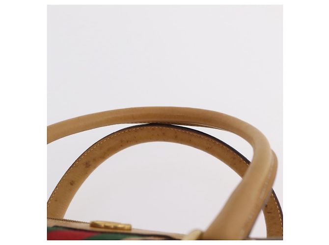 Borsa a mano GUCCI Micro GG Web Sherry Line PVC 2way Beige 002 58 4422 Auth mr2994 - vista 15