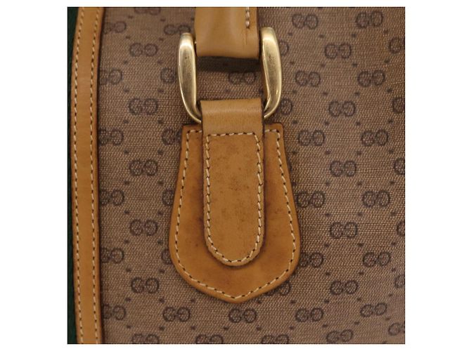 Borsa a mano GUCCI Micro GG Web Sherry Line PVC 2way Beige 002 58 4422 Auth mr2994 - vista 2