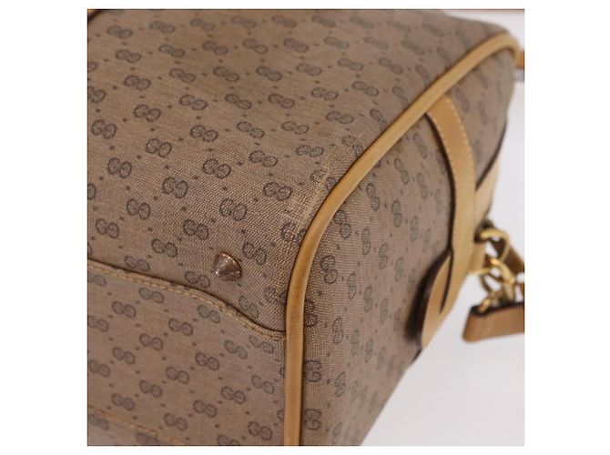 Borsa a mano GUCCI Micro GG Web Sherry Line PVC 2way Beige 002 58 4422 Auth mr2994 - vista 24