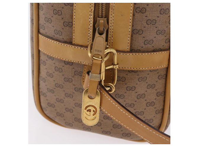 Borsa a mano GUCCI Micro GG Web Sherry Line PVC 2way Beige 002 58 4422 Auth mr2994 - vista 25