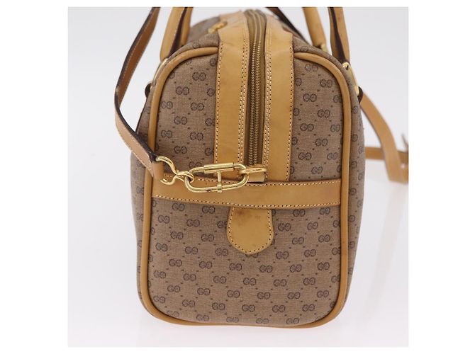 Borsa a mano GUCCI Micro GG Web Sherry Line PVC 2way Beige 002 58 4422 Auth mr2994 - vista 4