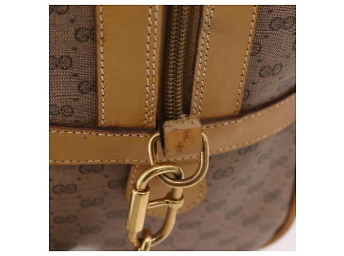 Borsa a mano GUCCI Micro GG Web Sherry Line PVC 2way Beige 002 58 4422 Auth mr2994 - vista 5