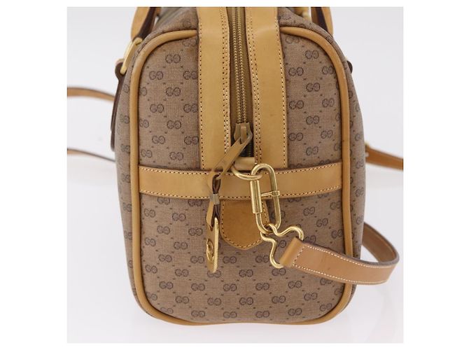 Borsa a mano GUCCI Micro GG Web Sherry Line PVC 2way Beige 002 58 4422 Auth mr2994 - vista 6