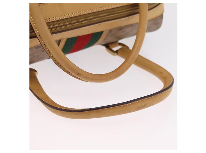 Borsa a mano GUCCI Micro GG Web Sherry Line PVC 2way Beige 002 58 4422 Auth mr2994 - vista 9