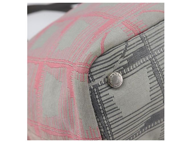 CHANEL New Travel Line Tote Bag aus Canvas Grau Silber CC Auth bs37392A Braun - Ansicht 16
