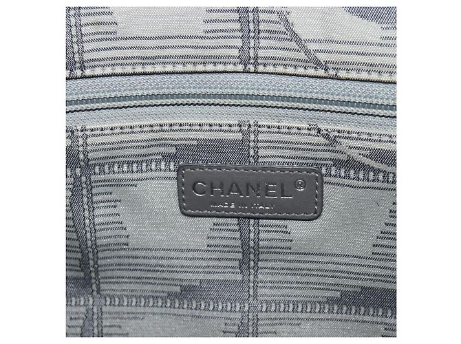 CHANEL New Travel Line Tote Bag aus Canvas Grau Silber CC Auth bs37392A Braun - Ansicht 19