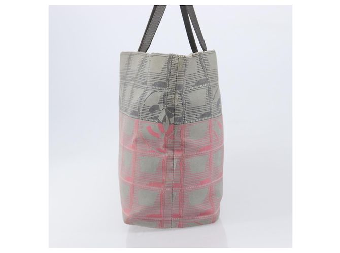 CHANEL New Travel Line Tote Bag aus Canvas Grau Silber CC Auth bs37392A Braun - Ansicht 3