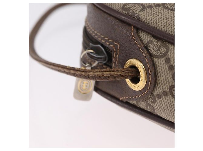 Borsa GUCCI GG Supreme Web Sherry Line PVC Beige Oro 89 02 066 Auth ka6349 D'oro - vista 10