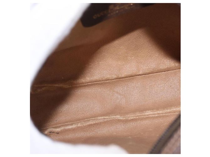 Borsa GUCCI GG Supreme Web Sherry Line PVC Beige Oro 89 02 066 Auth ka6349 D'oro - vista 11