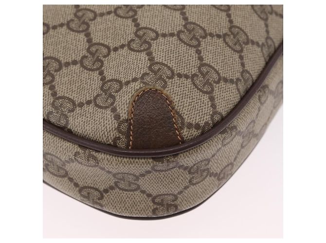 Borsa GUCCI GG Supreme Web Sherry Line PVC Beige Oro 89 02 066 Auth ka6349 D'oro - vista 14