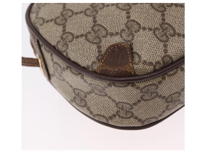 Borsa GUCCI GG Supreme Web Sherry Line PVC Beige Oro 89 02 066 Auth ka6349 D'oro - vista 16