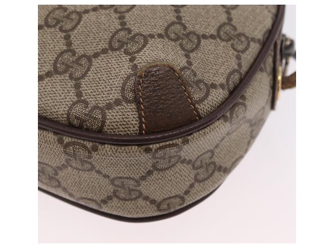 Borsa GUCCI GG Supreme Web Sherry Line PVC Beige Oro 89 02 066 Auth ka6349 D'oro - vista 17