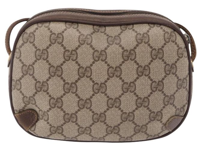 Borsa GUCCI GG Supreme Web Sherry Line PVC Beige Oro 89 02 066 Auth ka6349 D'oro - vista 2
