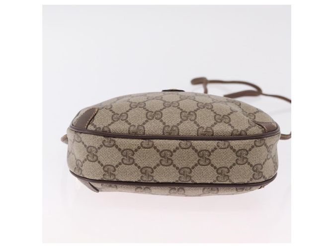 Borsa GUCCI GG Supreme Web Sherry Line PVC Beige Oro 89 02 066 Auth ka6349 D'oro - vista 5