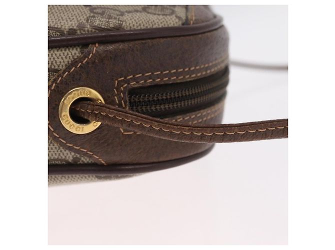 Borsa GUCCI GG Supreme Web Sherry Line PVC Beige Oro 89 02 066 Auth ka6349 D'oro - vista 9