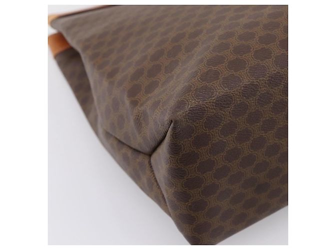 Céline Borsa Tote CELINE Macadam Canvas PVC Pelle Brown Gold Auth ep16157 Marrone D'oro - vista 17