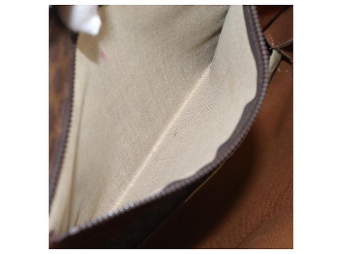 Céline Borsa Tote CELINE Macadam Canvas PVC Pelle Brown Gold Auth ep16157 Marrone D'oro - vista 22
