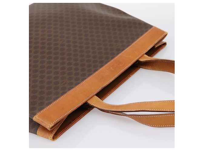Céline Borsa Tote CELINE Macadam Canvas PVC Pelle Brown Gold Auth ep16157 Marrone D'oro - vista 6