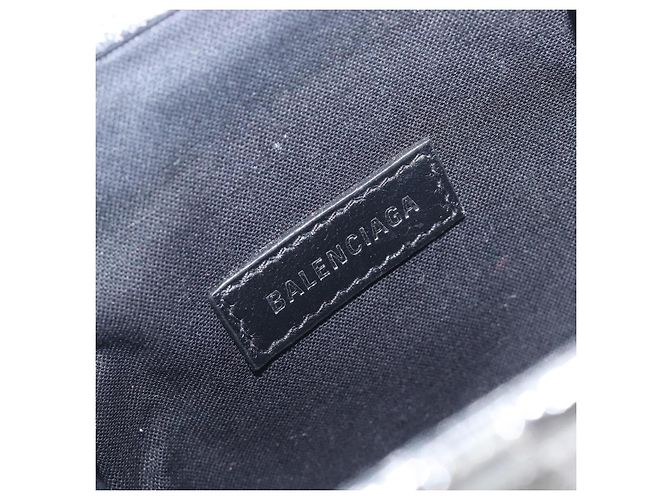 BALENCIAGA Cloudcoin Shoulder Pouch in pelle argento 618915 Auth 205922V - vista 20