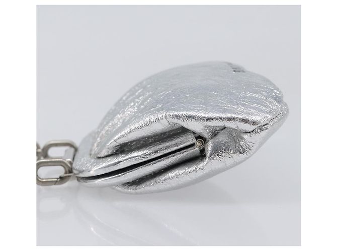 BALENCIAGA Cloudcoin Shoulder Pouch in pelle argento 618915 Auth 205922V - vista 4