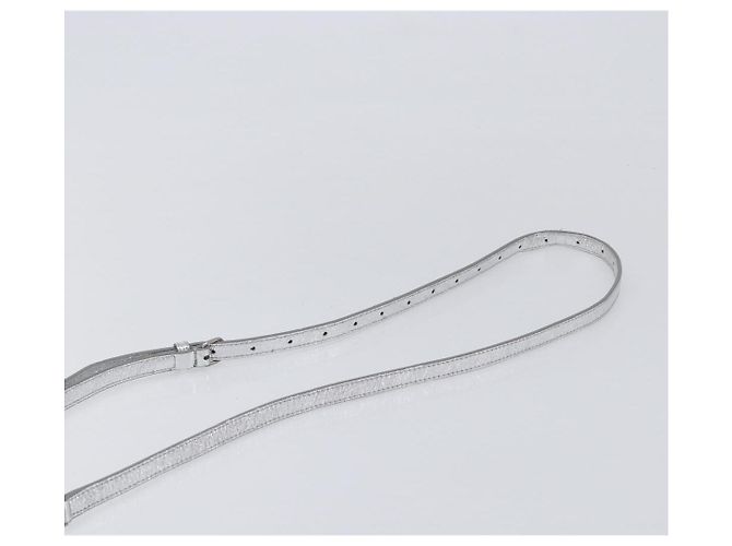 BALENCIAGA Cloudcoin Shoulder Pouch in pelle argento 618915 Auth 205922V - vista 8