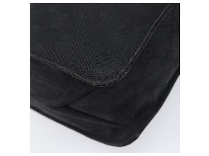 GUCCI GG Canvas Schultertasche Schwarz Silber 120841 Auth 204749A - Ansicht 10