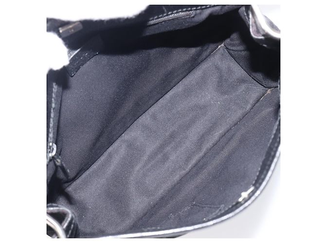 GUCCI GG Canvas Schultertasche Schwarz Silber 120841 Auth 204749A - Ansicht 11