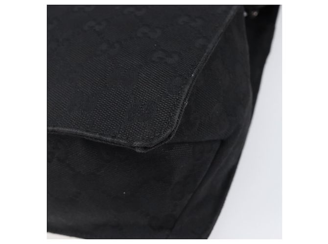 GUCCI GG Canvas Schultertasche Schwarz Silber 120841 Auth 204749A - Ansicht 15