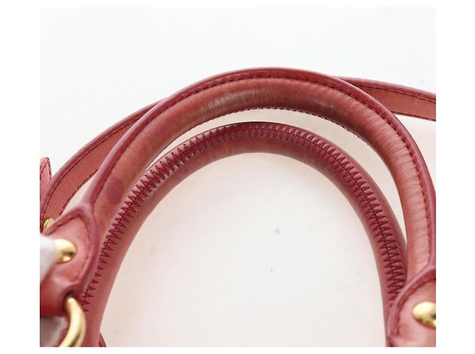 Borsa a mano Miu Miu con fiocco laterale in pelle 2way Pink Gold Auth am12586V Rosa D'oro - vista 15