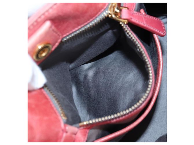 Borsa a mano Miu Miu con fiocco laterale in pelle 2way Pink Gold Auth am12586V Rosa D'oro - vista 30