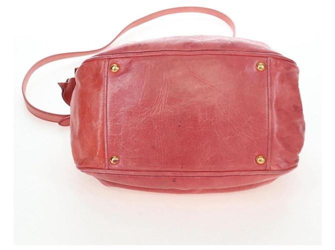 Borsa a mano Miu Miu con fiocco laterale in pelle 2way Pink Gold Auth am12586V Rosa D'oro - vista 5