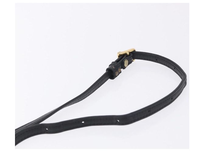 Borsa a Tracolla MCM Vicetos PVC Pelle Nero Tono Oro Auth 203593 - vista 14