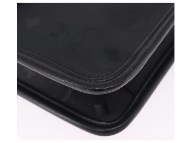 Borsa a Tracolla MCM Vicetos PVC Pelle Nero Tono Oro Auth 203593 - vista 15