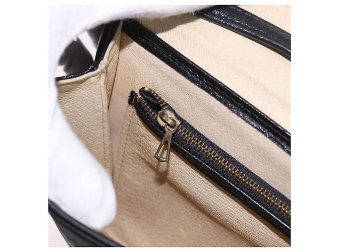 Borsa a Tracolla MCM Vicetos PVC Pelle Nero Tono Oro Auth 203593 - vista 25