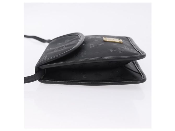 Borsa a Tracolla MCM Vicetos PVC Pelle Nero Tono Oro Auth 203593 - vista 4