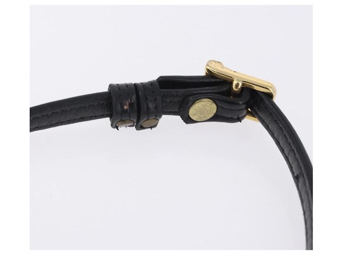 Borsa a Tracolla MCM Vicetos PVC Pelle Nero Tono Oro Auth 203593 - vista 8