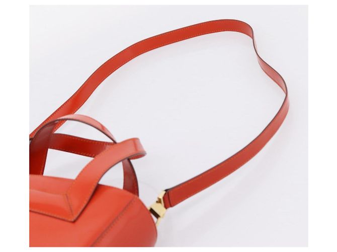 Céline CELINE Handtasche aus Leder 2way Orange Gold Auth ka6317A Golden - Ansicht 10